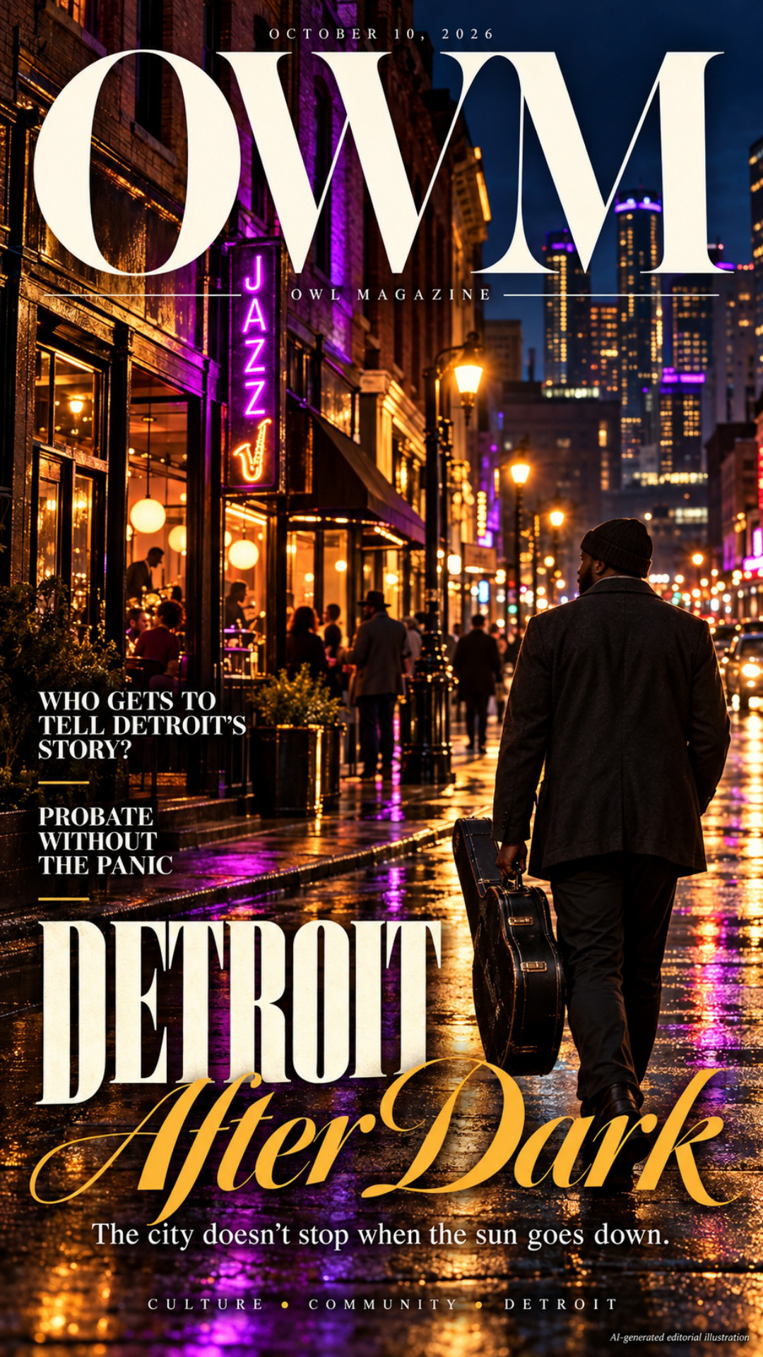OWL Magazine: Detroit After Dark cover